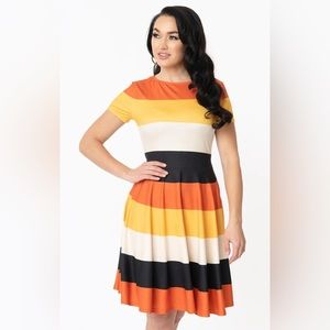 Unique Vintage Candy Corn Dress